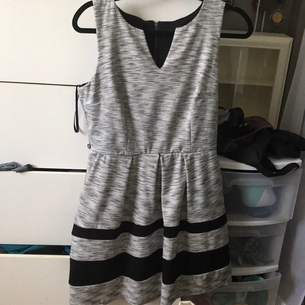 Grey and black dress